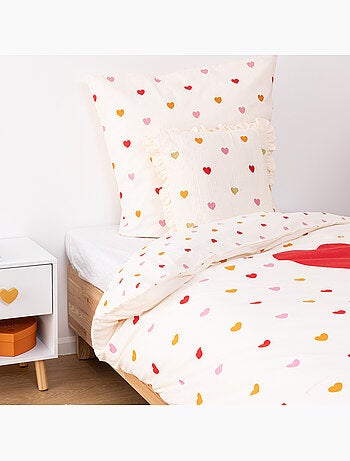 Coussin enfant déhoussable en gaze de coton AINA