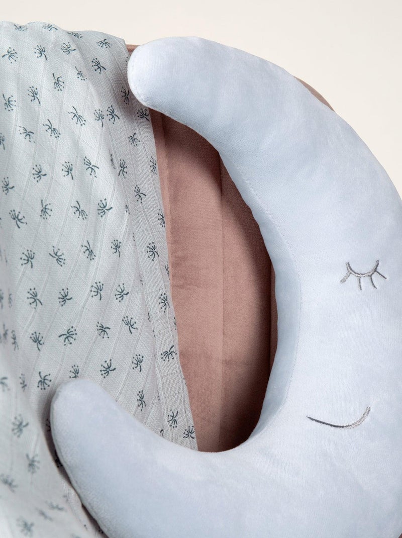 Coussin enfant demi-lune 'roba Style' Bleu clair - Kiabi