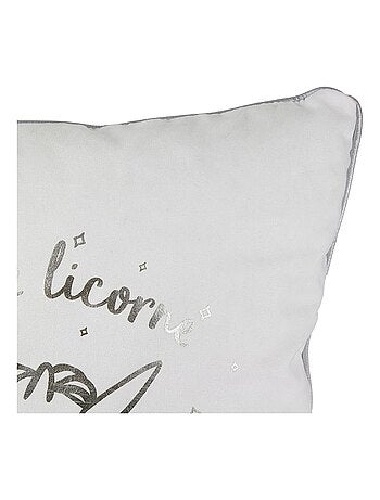 Coussin enfant imprimé licorne