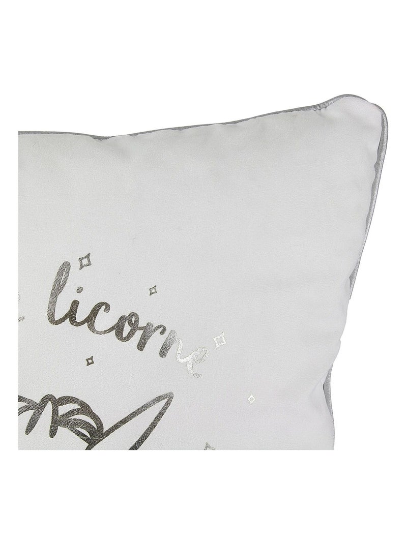 Coussin enfant imprimé licorne Argent - Kiabi
