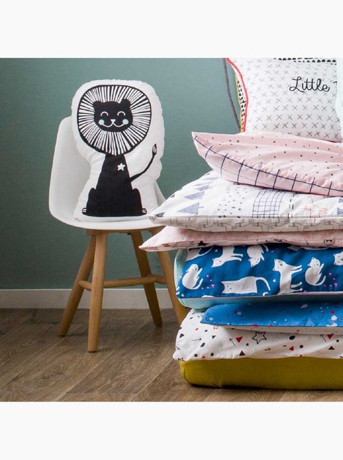 Coussin enfant imprimé lion en coton 36x25 cm – Future Home - Kiabi