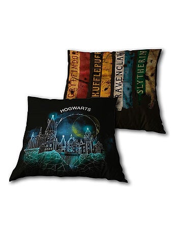Coussin Enfant Réversible Noir Poudlard