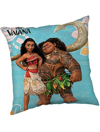 Coussin enfant Vaiana 40 x 40 cm polaire imprimé double face - Jerry Fabrics