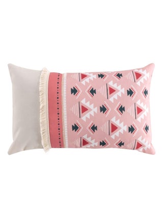 Coussin Esmeralda ethnique a franges