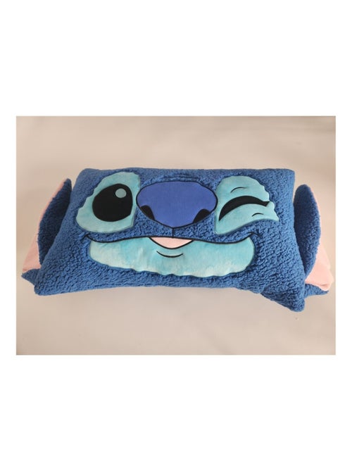 Coussin et Plaid 2 en 1 - Stitch - Bleu - 75x45 cm - Kiabi Coussin et Plaid 2 en 1 - Stitch - Bleu - 75x45 cm - Kiabi