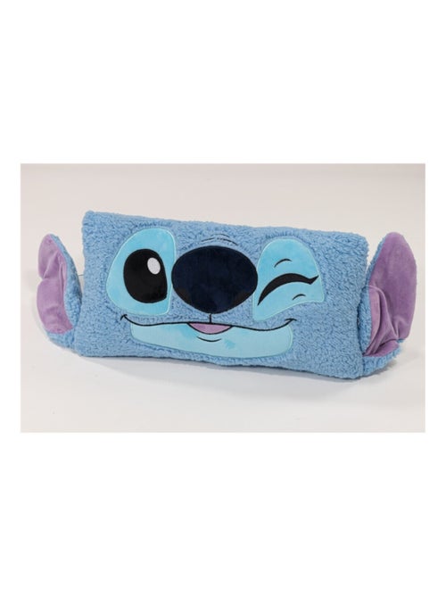 Coussin et Plaid 2 en 1 - Stitch - Bleu claire - 35x58 cm - Kiabi