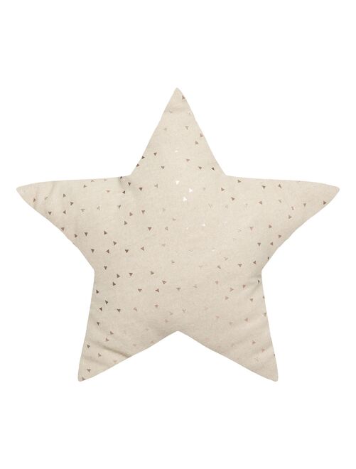 Coussin étoile à motifs métallisés - Kiabi