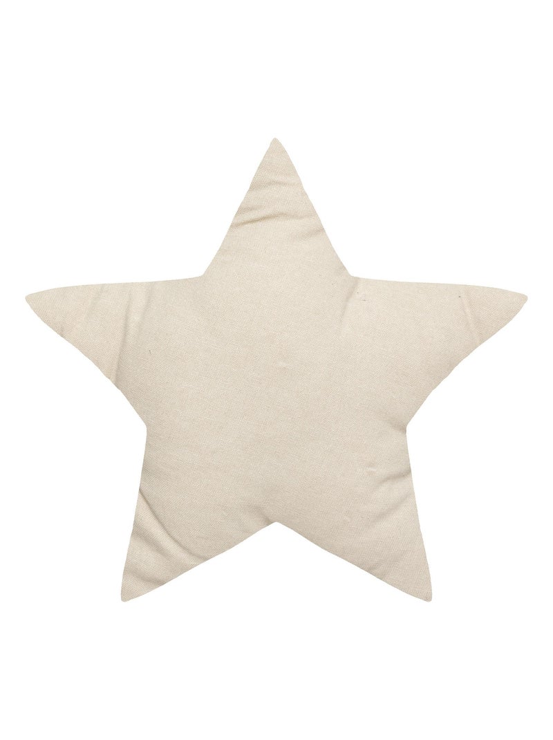 Coussin étoile à motifs métallisés Beige - Kiabi