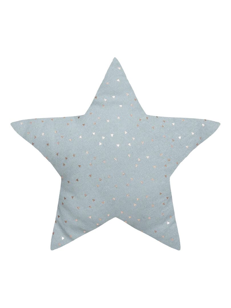 Coussin étoile à motifs métallisés Bleu ciel - Kiabi