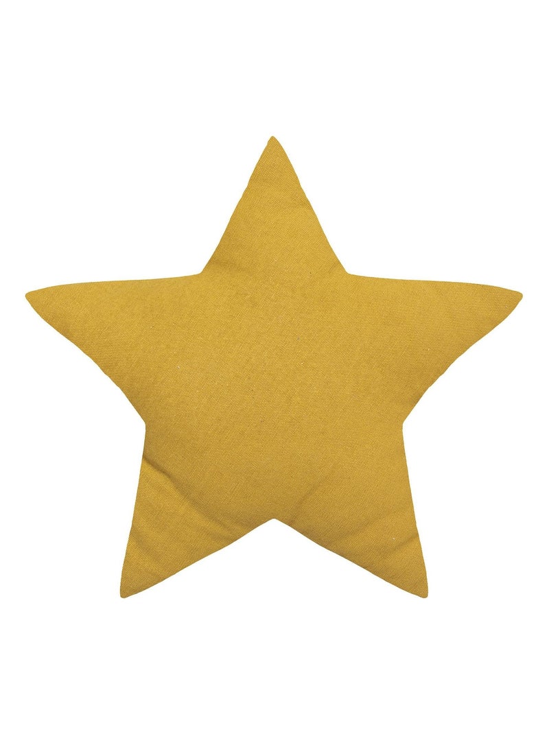 Coussin étoile à motifs métallisés Jaune - Kiabi