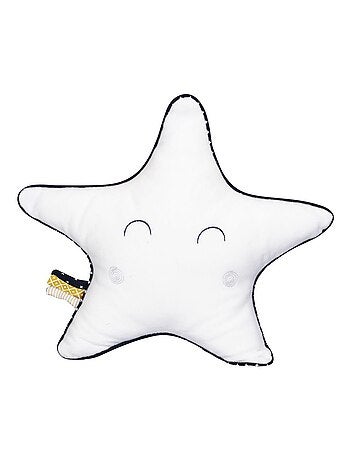 Coussin étoile en coton blanc - SAUTHON - Kiabi