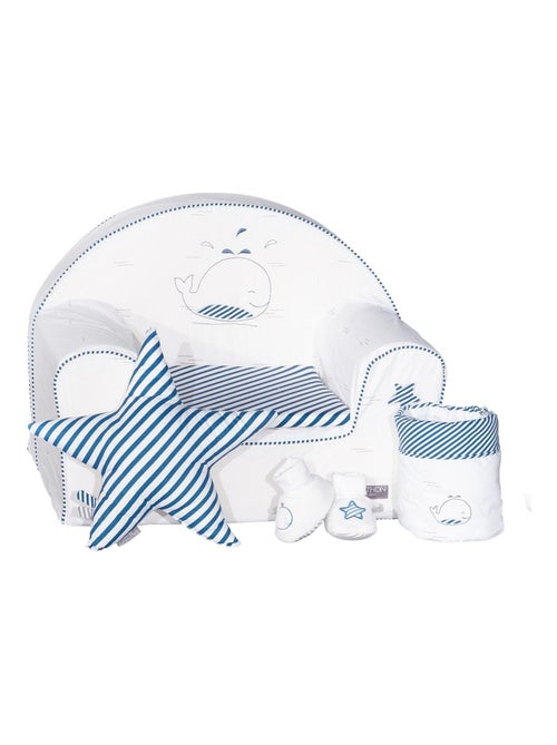 Coussin étoile en coton blanc - SAUTHON - Kiabi