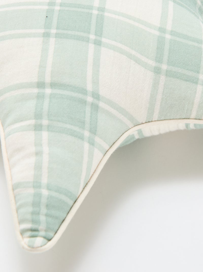 Coussin étoile en gaze de coton (50 x 45 cm) Vert - Kiabi