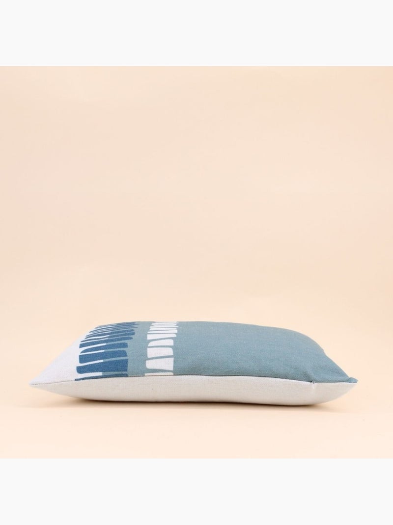 Coussin exterieur à motifs géométriques 30x50cm Gris foncé - Kiabi