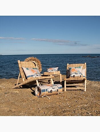 Coussin extérieur décoratif à motif estival
