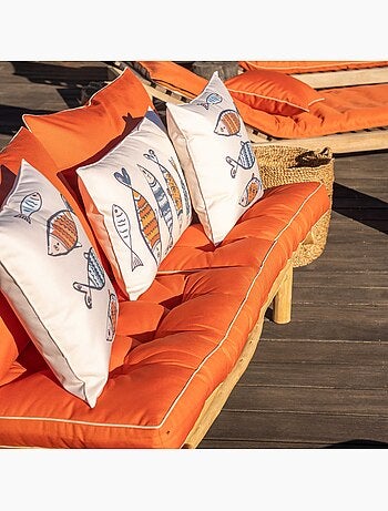 Coussin extérieur décoratif à motif marin