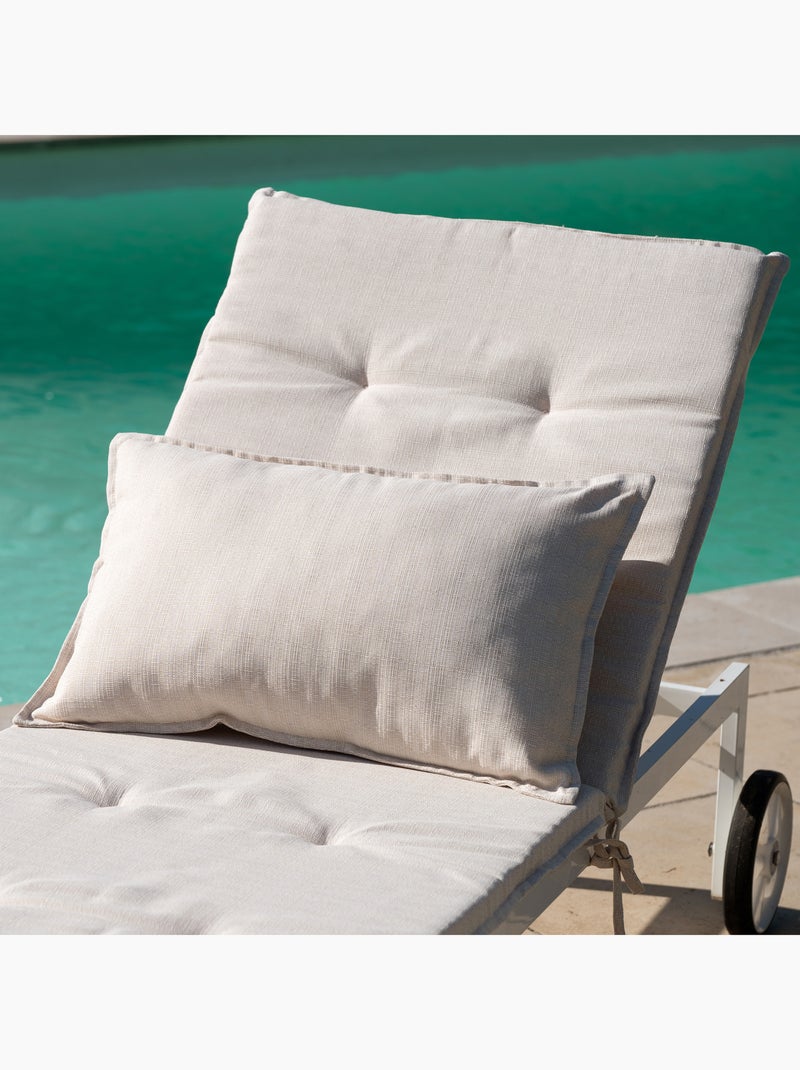 Coussin extérieur déhoussable haute résistance FERRET Beige coquille - Kiabi
