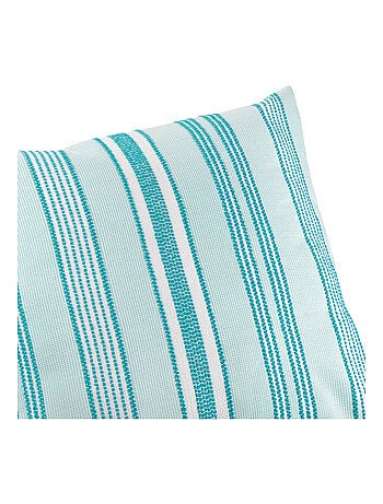 Coussin extérieur déperlant rayé