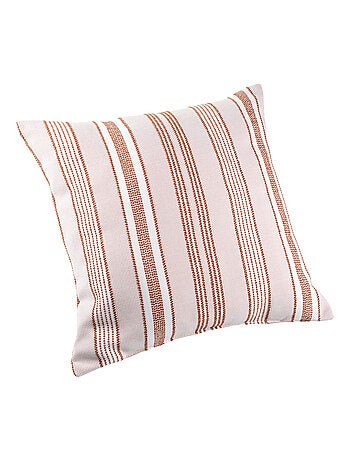 Coussin extérieur déperlant rayé