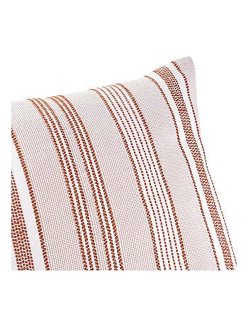 Coussin extérieur déperlant rayé