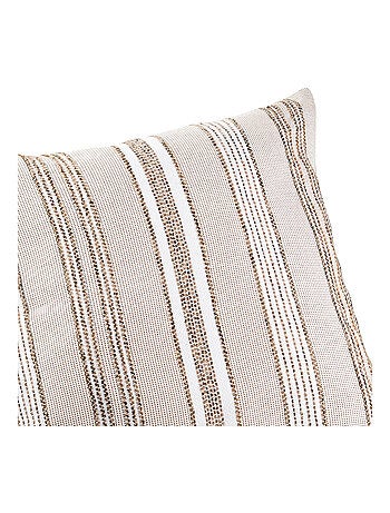 Coussin extérieur déperlant rayé