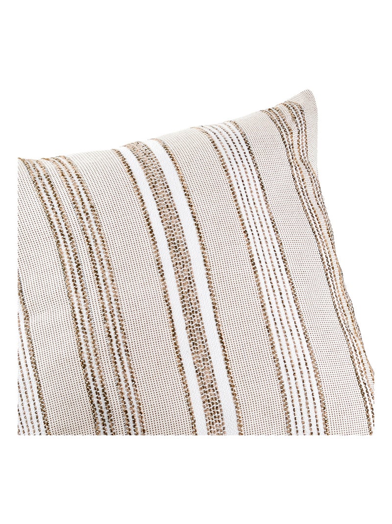 Coussin extérieur déperlant rayé Vert - Kiabi