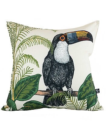 Coussin extérieur déperlant toucan