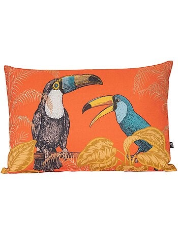 Coussin extérieur déperlant toucan