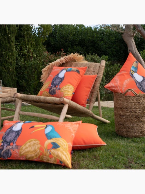Coussin extérieur déperlant toucan - Kiabi