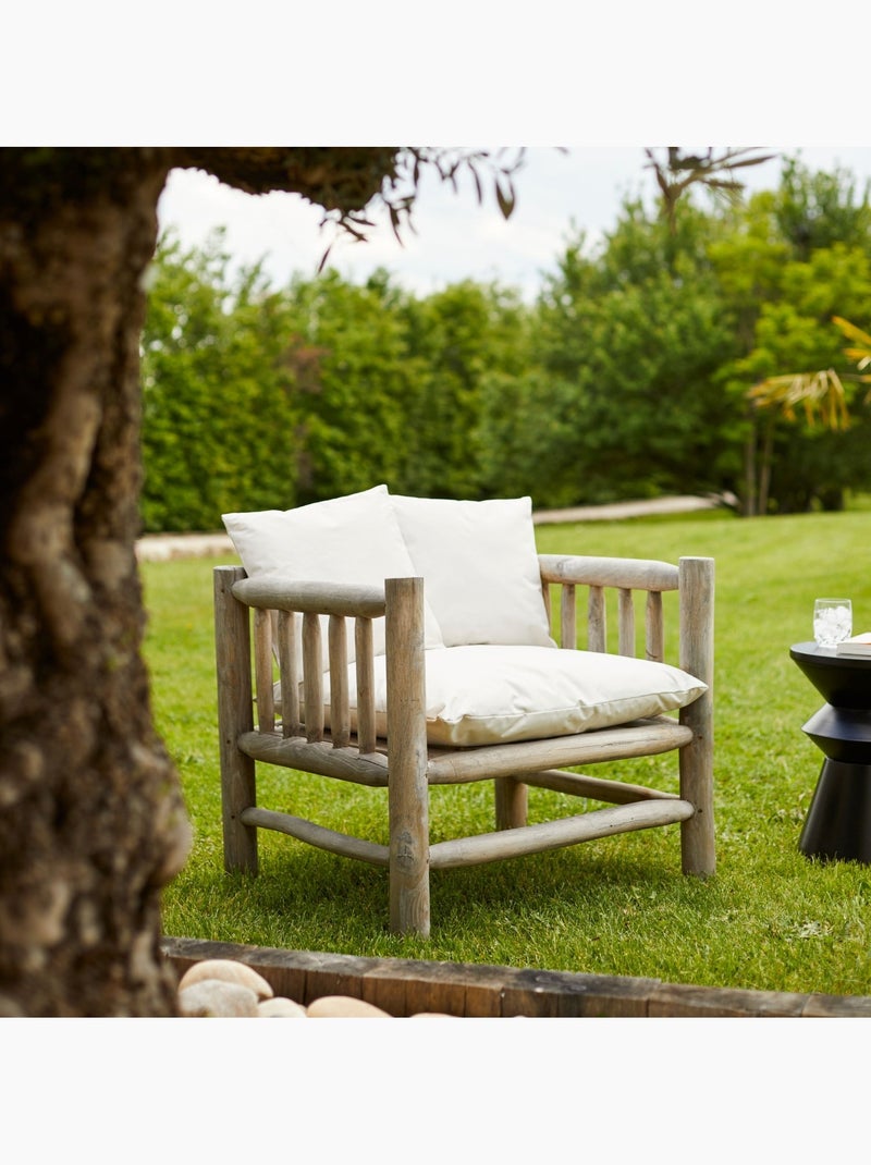 Coussin extérieur imperméable et déhoussable MINORQUE Ecru - Kiabi
