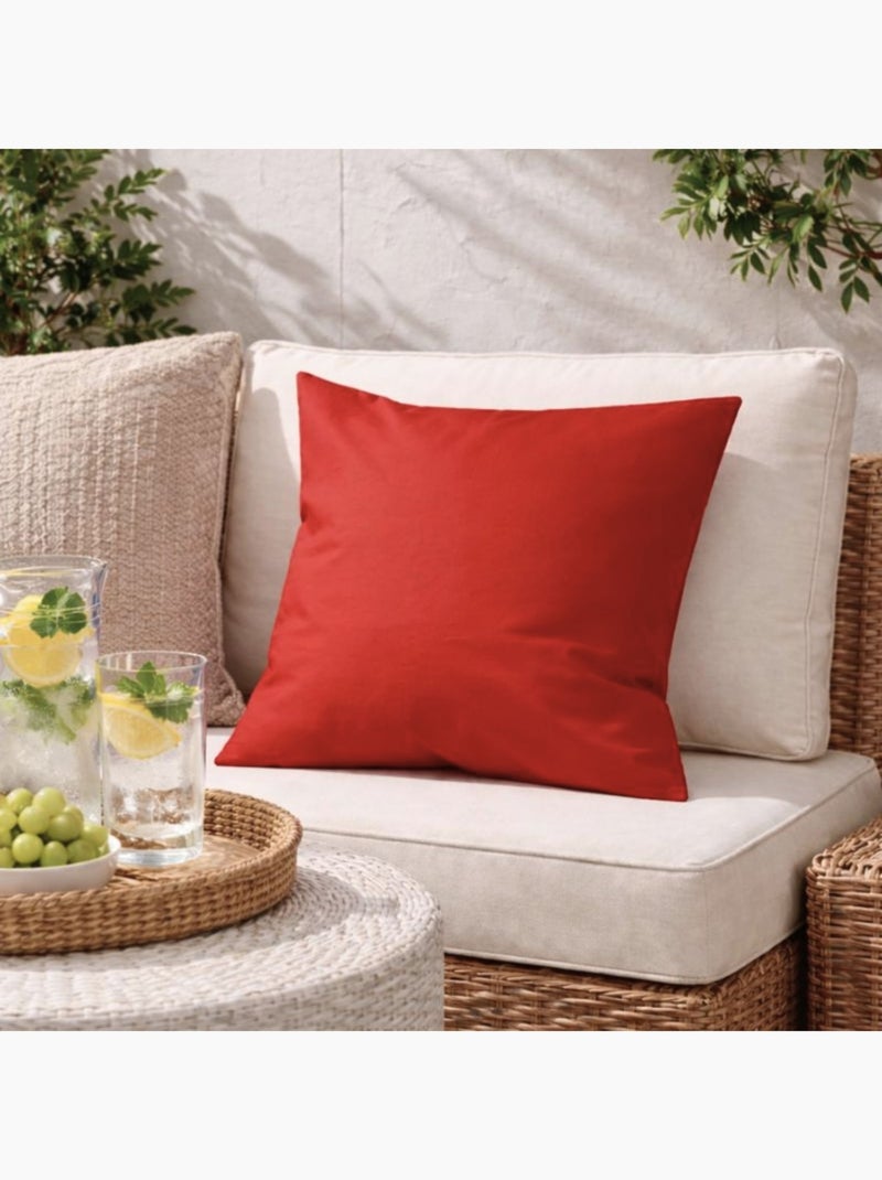 Coussin extérieur imperméable et déhoussable MINORQUE Rouge - Kiabi