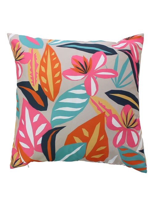 Coussin extérieur impression fleurie - Kiabi