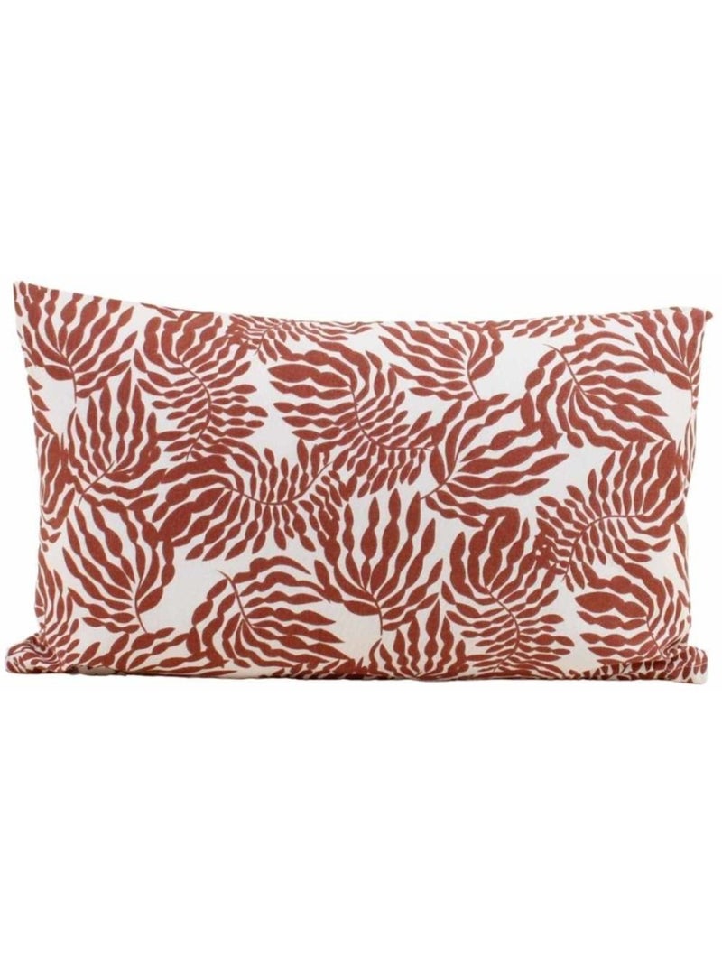 Coussin extérieur motif floral terracotta 30x50cm Terre cuite - Kiabi