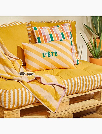 Coussin extérieur rayé "L'été