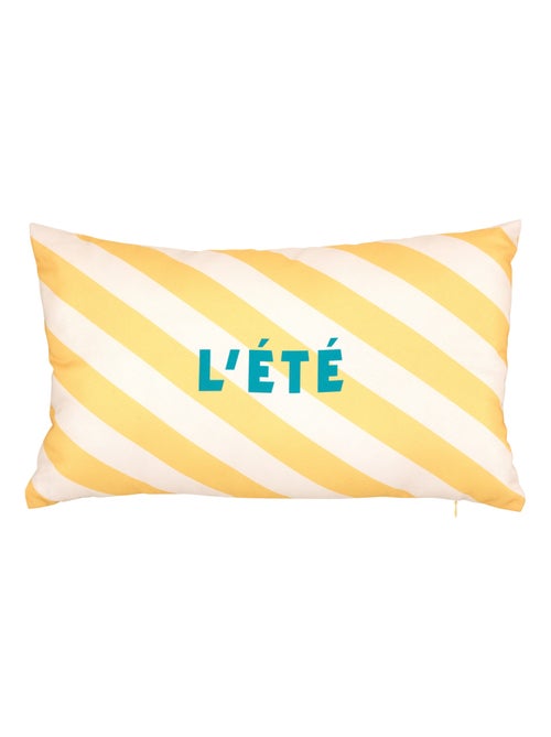 Coussin extérieur rayé "L'été" - Kiabi