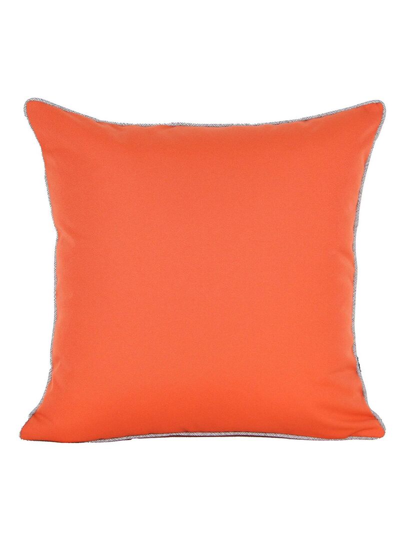 Lot de 4 Housse de Coussin Exterieur Imperméable Lin Orange Housse Coussin 60x60 cm Double Face Imprimé Coussin Canape Decoration, Taies d'oreiller pour Jardin Patio Salon Chambre Moderne S 343