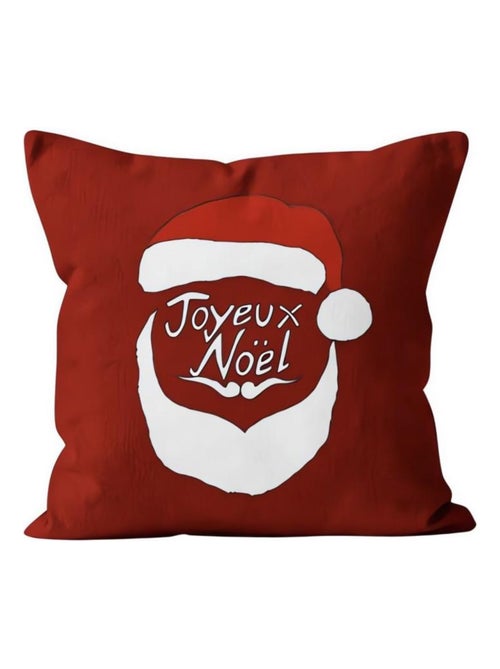 Coussin fantaisie pur coton 45x45 cm PERE NOEL, par Soleil d'Ocre - Kiabi