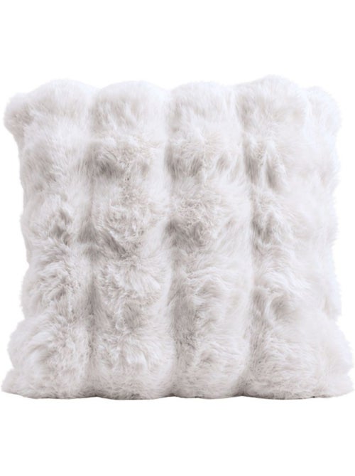 Coussin fausse fourrure 3d blanc 45x45cm - Kiabi Coussin fausse fourrure 3d blanc 45x45cm - Kiabi