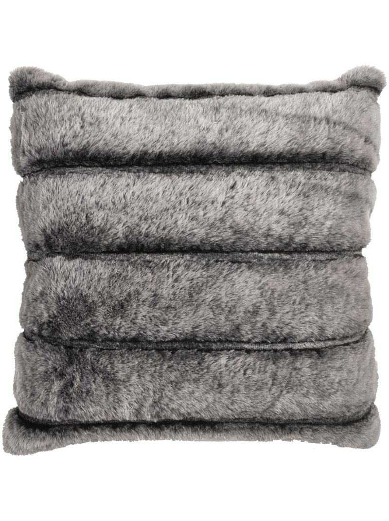 Coussin fausse fourrure collection SIMON Gris - Kiabi