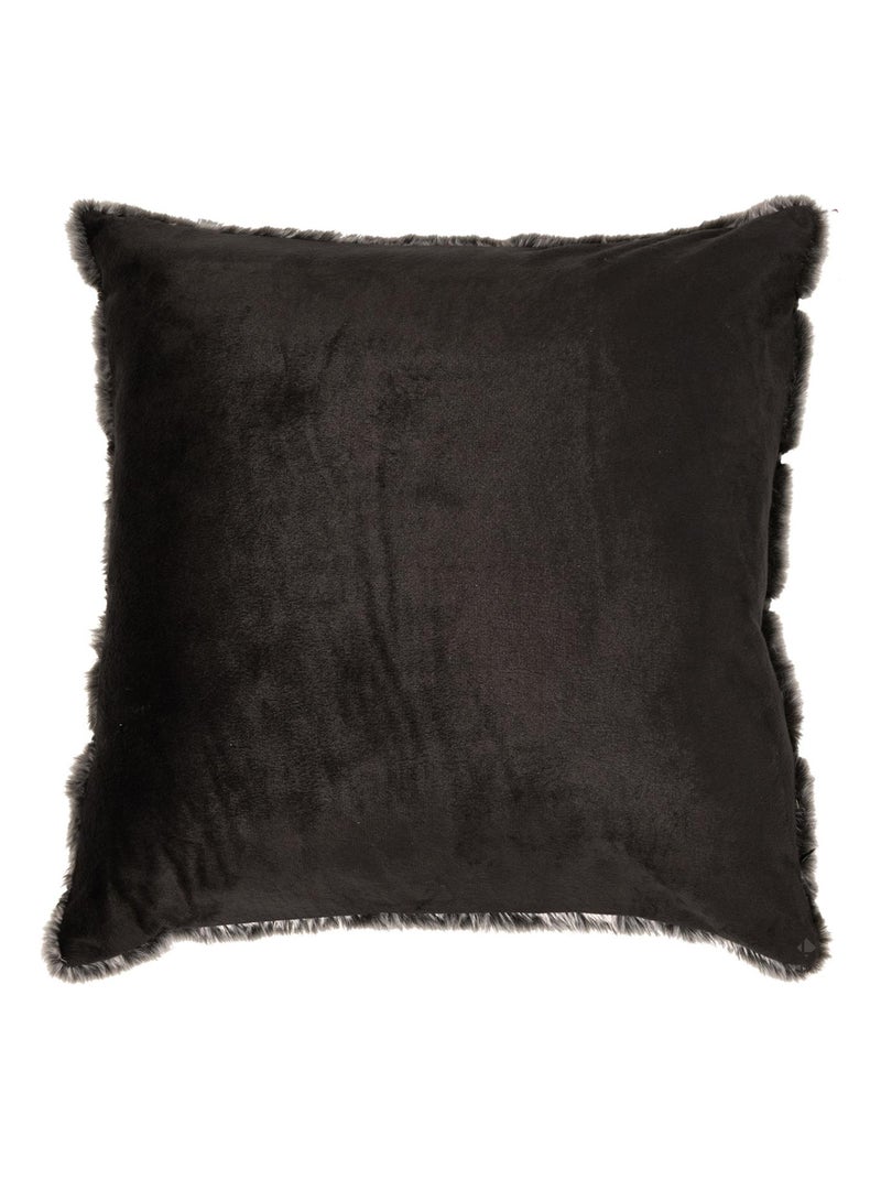 Coussin fausse fourrure collection SIMON Gris - Kiabi
