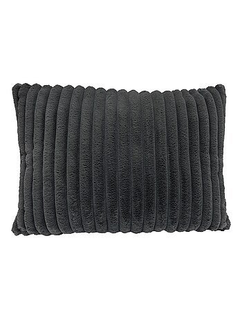 Coussin fausse fourrure côtelé ALBA 50x70