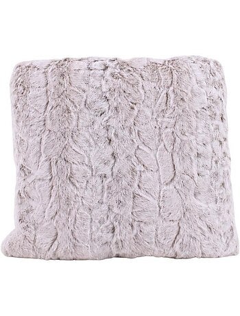 Coussin fausse fourrure motif peau de bête 40x40cm