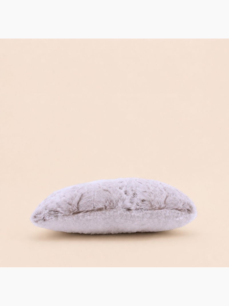 Coussin fausse fourrure motif peau de bête 40x40cm Beige - Kiabi