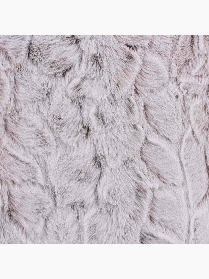 Coussin fausse fourrure motif peau de bête 40x40cm Beige - Kiabi
