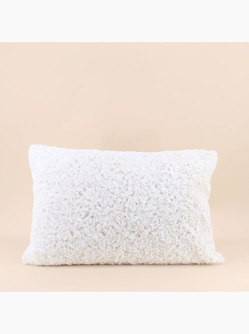 Coussin fausse fourure blanche 40x60cm - Kiabi Coussin fausse fourure blanche 40x60cm - Kiabi