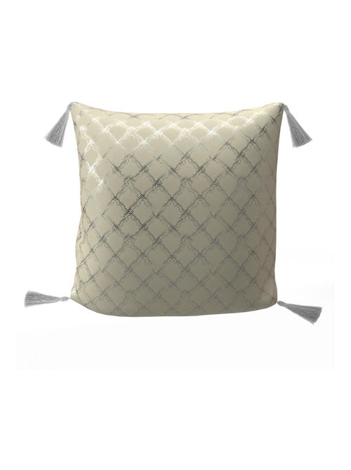Coussin festif en pur coton 40x40 cm CELESTE argent, par Soleil d'Ocre - Kiabi Coussin festif en pur coton 40x40 cm CELESTE argent, par Soleil d'Ocre - Kiabi