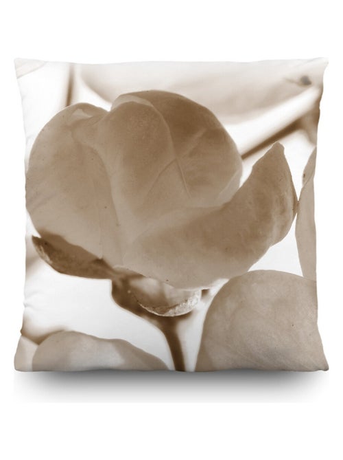 Coussin fleurs beige - 45 cm x 45 cm - Kiabi Coussin fleurs beige - 45 cm x 45 cm - Kiabi