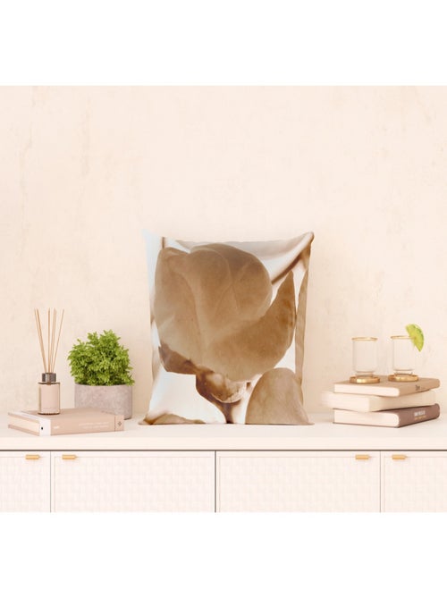 Coussin fleurs beige - 45 cm x 45 cm - Kiabi Coussin fleurs beige - 45 cm x 45 cm - Kiabi