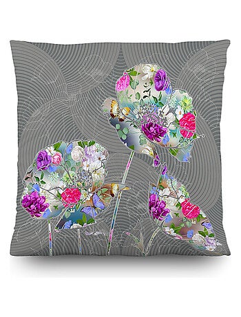 Coussin fleurs de couleurs - 45 cm x 45 cm