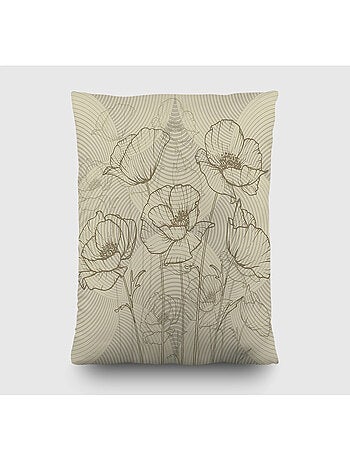 Coussin fleurs transparentes - 45 cm x 45 cm